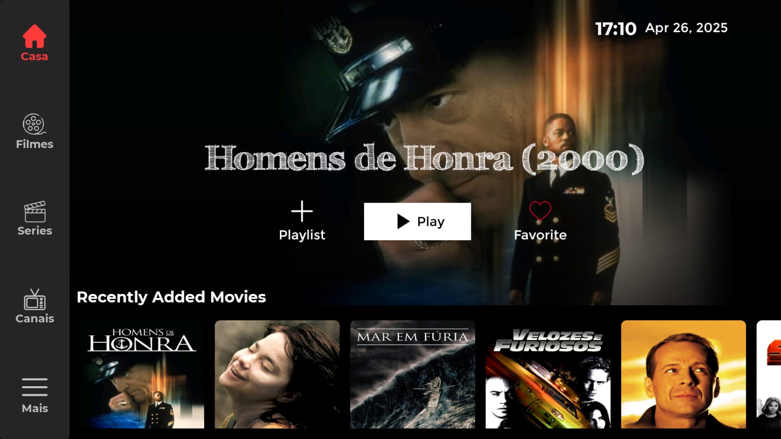 Exemplo App de Streaming