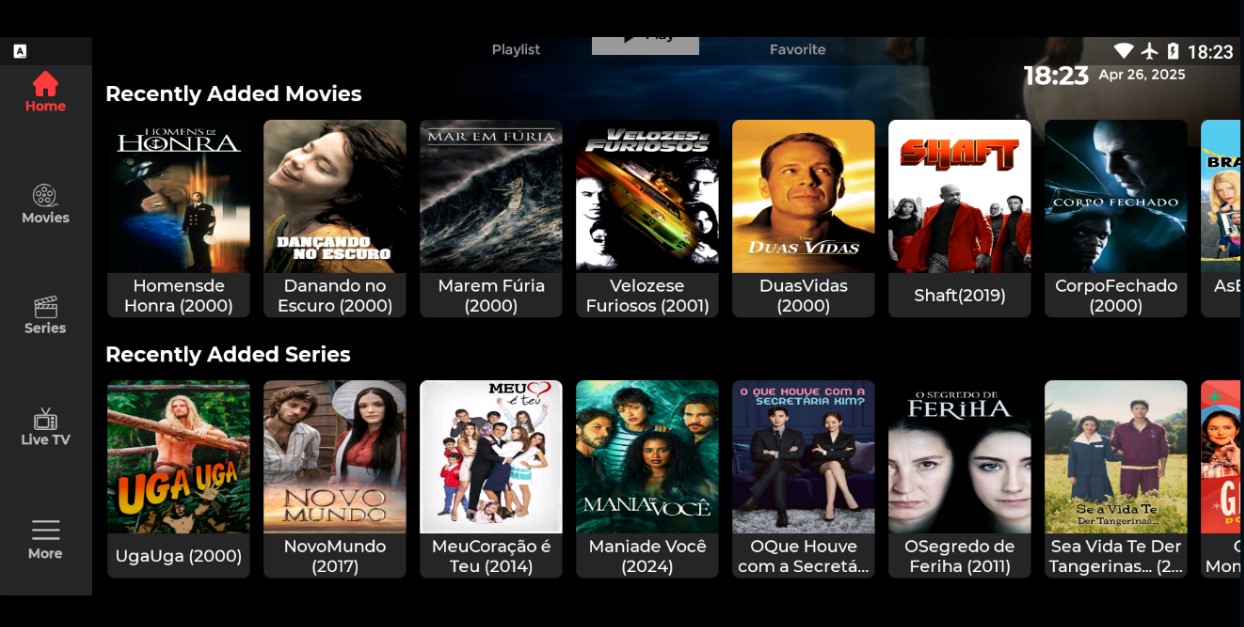 Exemplo App de Streaming